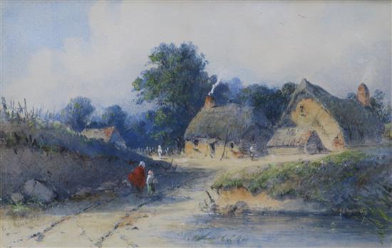 George James Knox (1810-1897) watercolour, landscape, signed and dated 1865, 11 x 17cm.